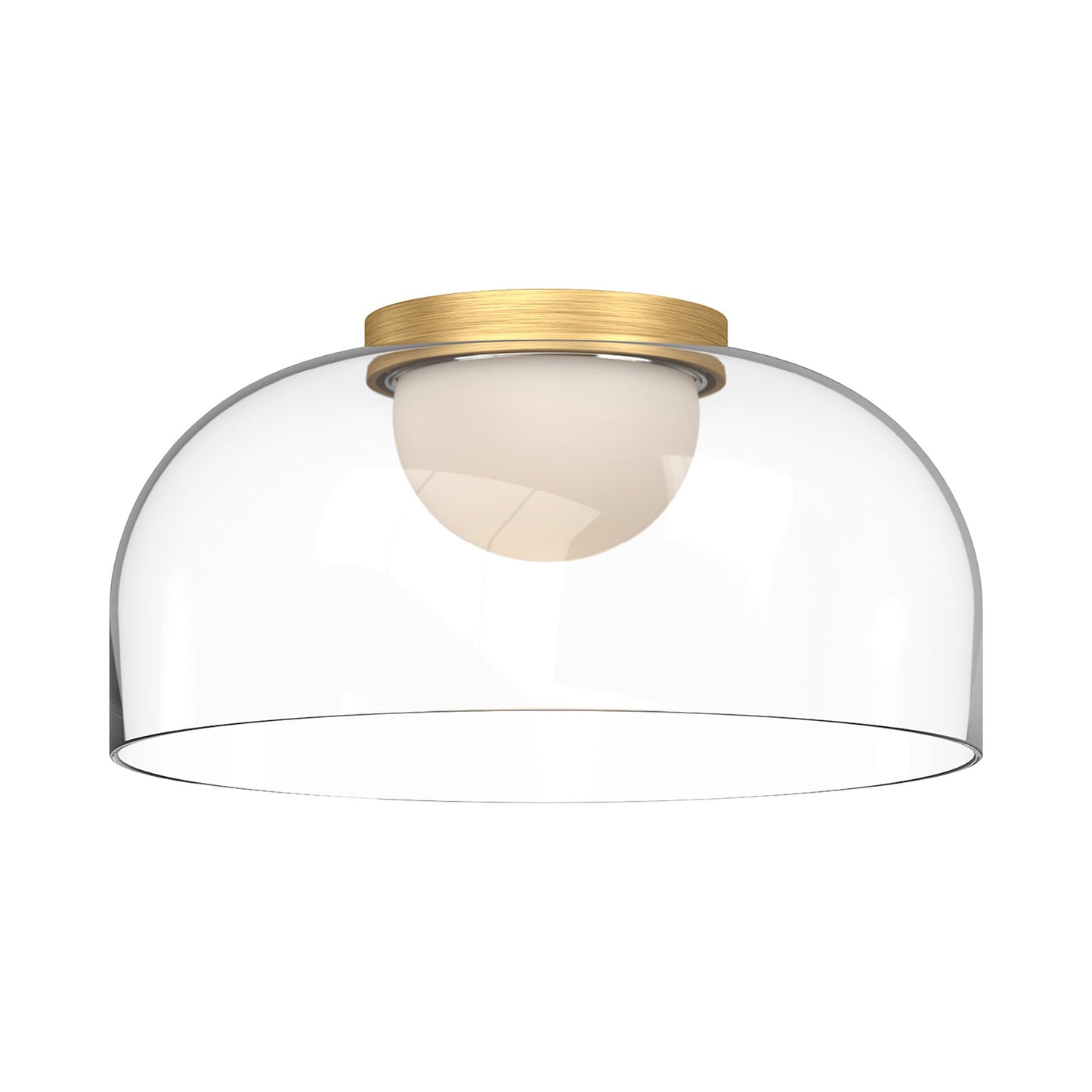 Cedar LED Flush Mount Ceiling Light in Brushed Gold (Large).
