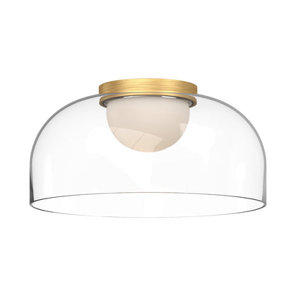 Cedar LED Flush Mount Ceiling Light in Brushed Gold (Large).