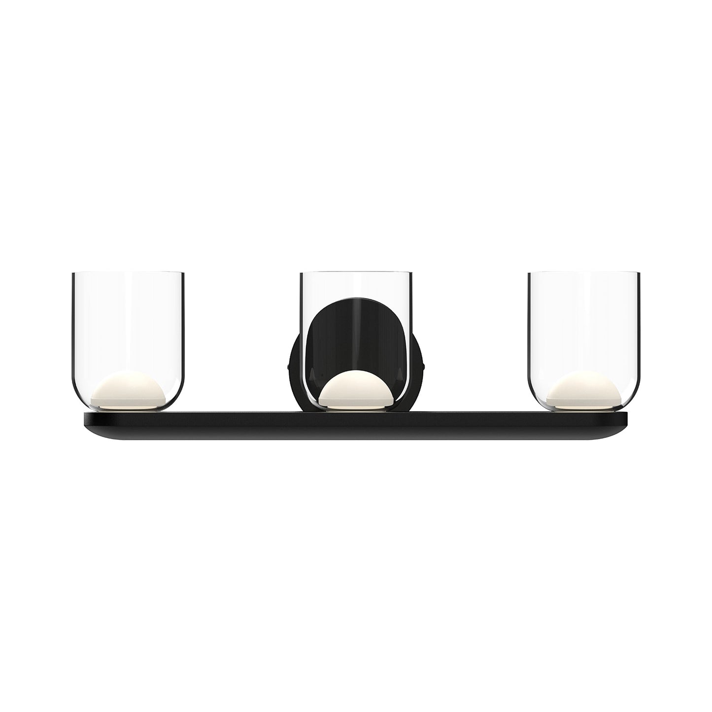Cedar LED Vanity Wall Light in Black (3-Light).