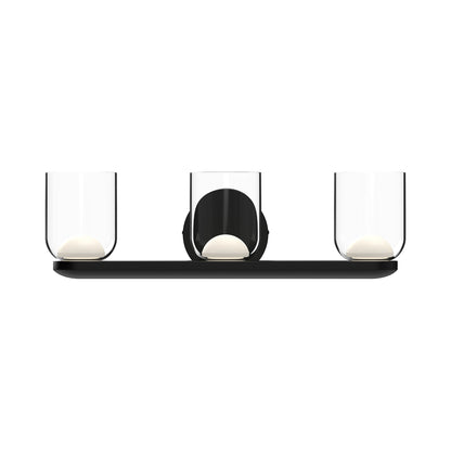 Cedar LED Vanity Wall Light in Black (3-Light).