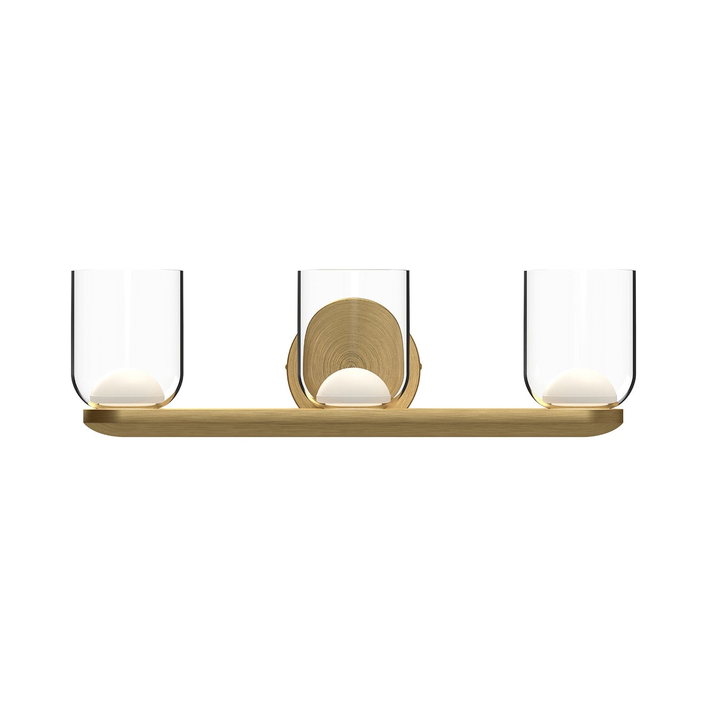 Cedar LED Vanity Wall Light in Brushed Gold (3-Light).