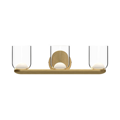 Cedar LED Vanity Wall Light in Brushed Gold (3-Light).
