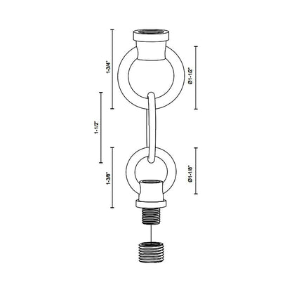 Ceiling Light Adapter - line drawing.