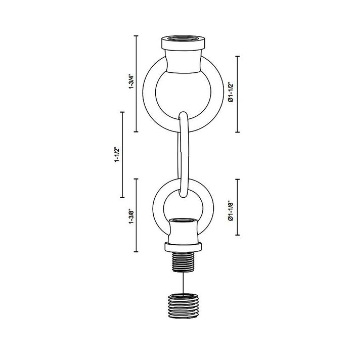 Ceiling Light Adapter - line drawing.