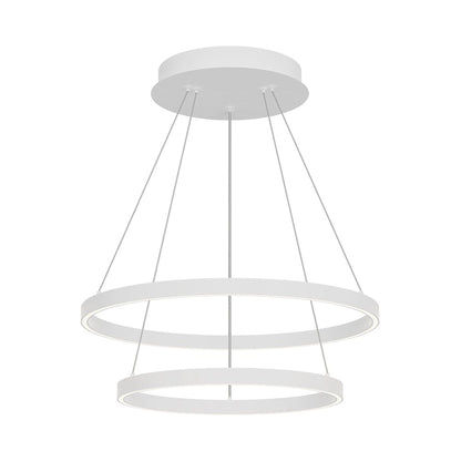 Cerchio LED Chandelier in White (2-Tier/Small).
