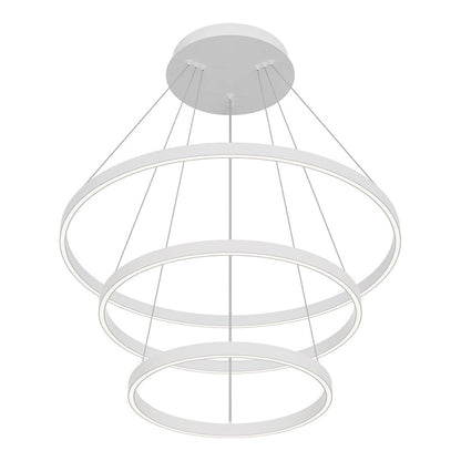 Cerchio LED Chandelier in White (3-Tier/Large).