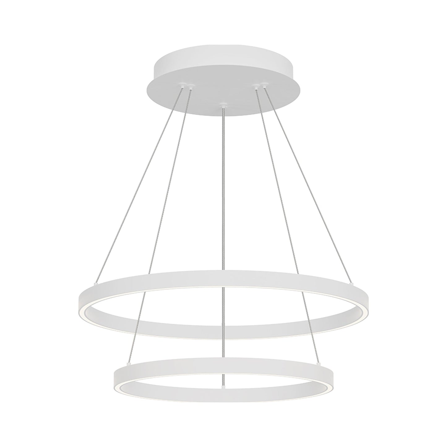 Cerchio LED Chandelier in White (2-Tier/Small).