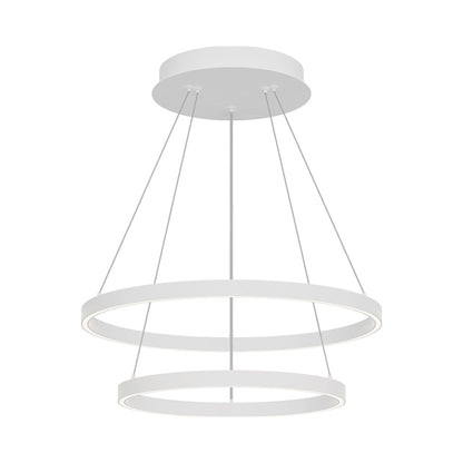 Cerchio LED Chandelier in White (2-Tier/Small).