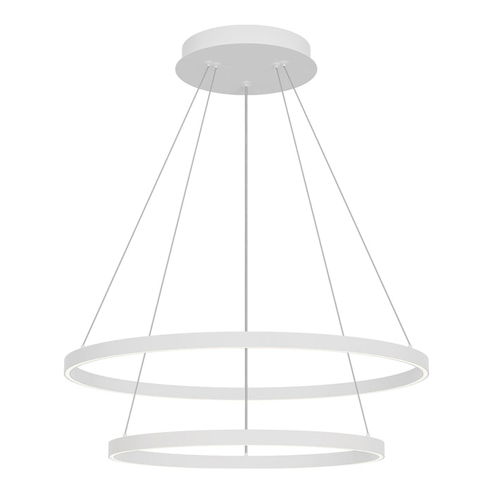 Cerchio LED Chandelier in White (2-Tier/Large).