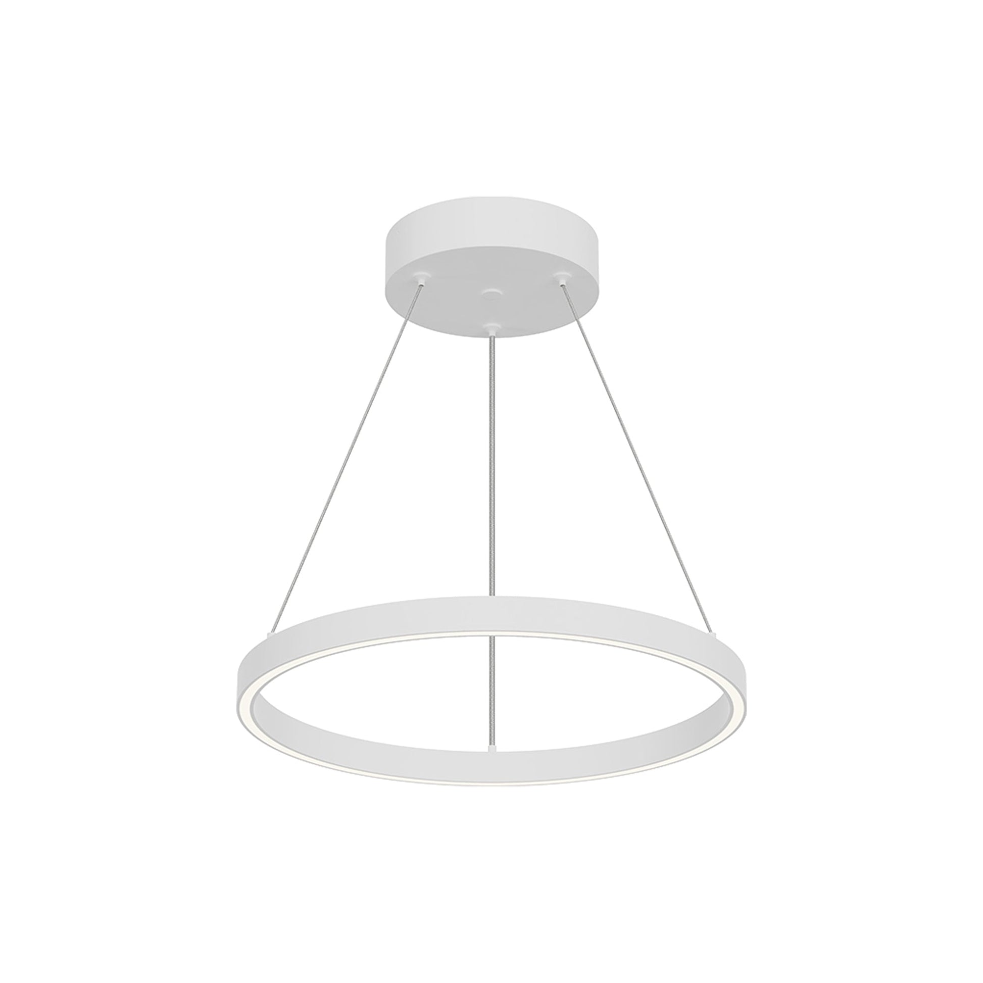 Cerchio LED Pendant Light in White (17.75-Inch).