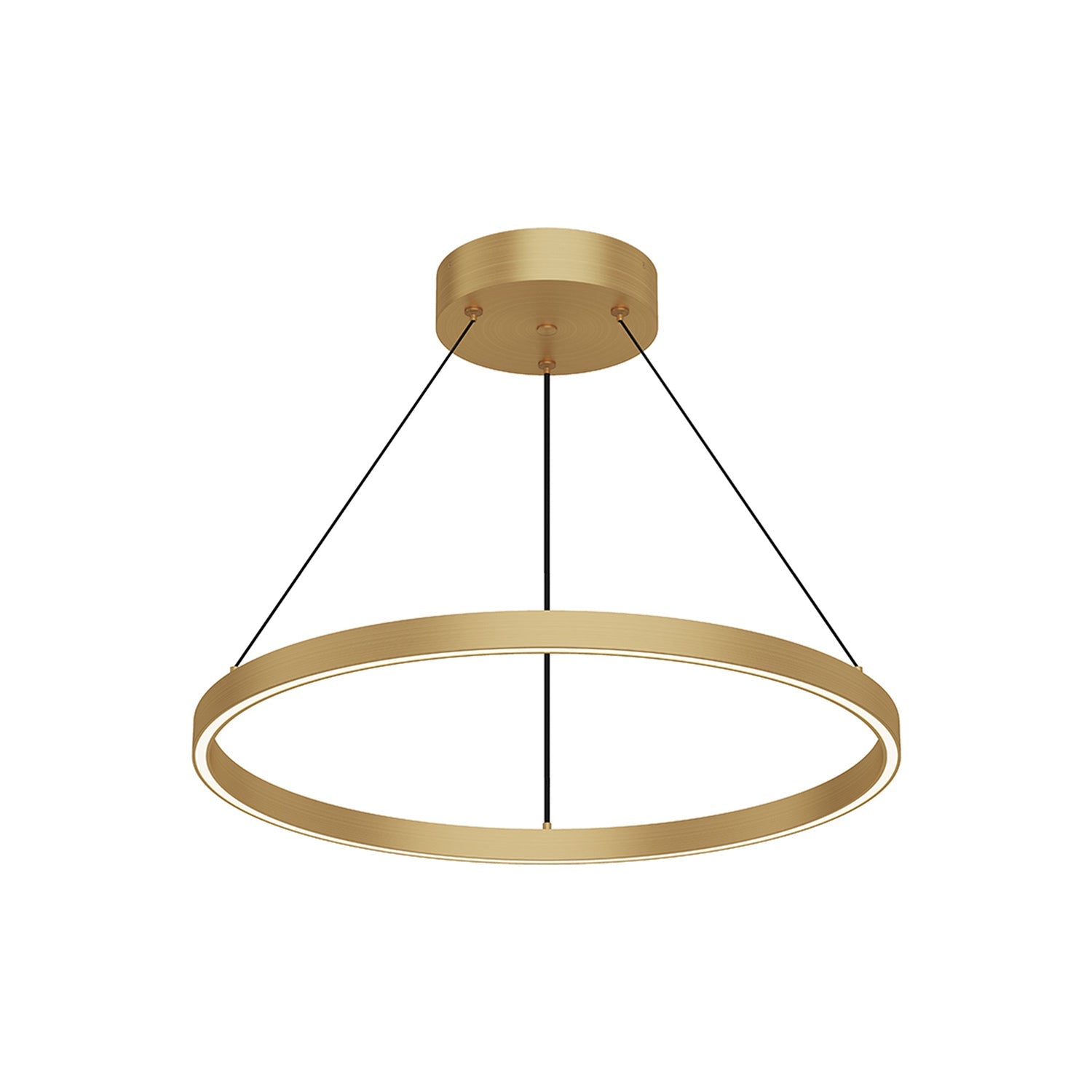 Cerchio LED Pendant Light in Brushed Gold (23.63-Inch).