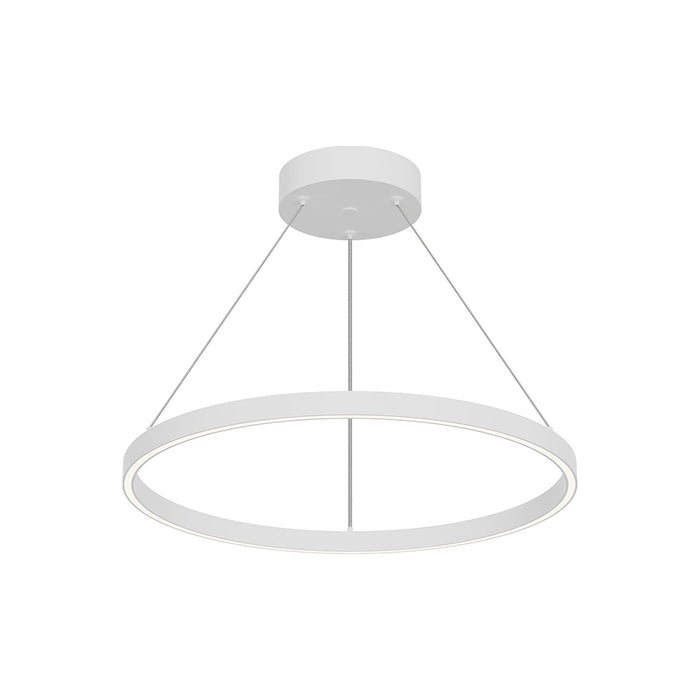 Cerchio LED Pendant Light in White (23.63-Inch).