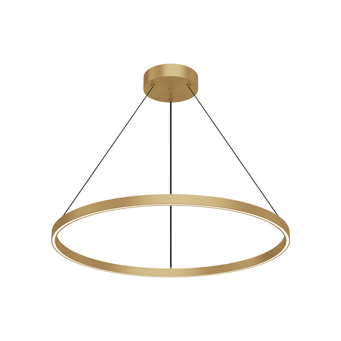 Cerchio LED Pendant Light in Brushed Gold (31.5-Inch).