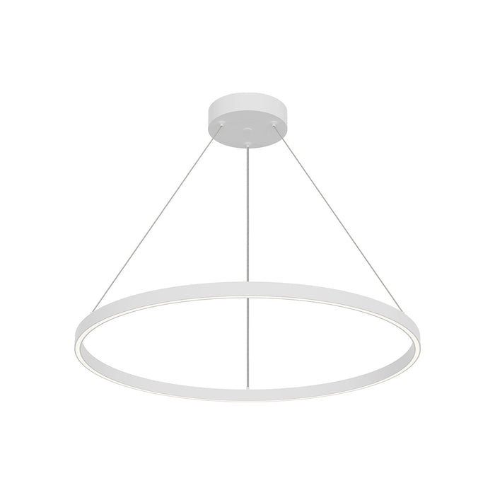 Cerchio LED Pendant Light in White (31.5-Inch).