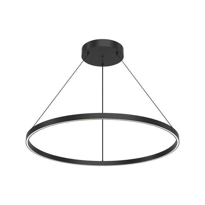 Cerchio LED Pendant Light in Black (35.38-Inch).