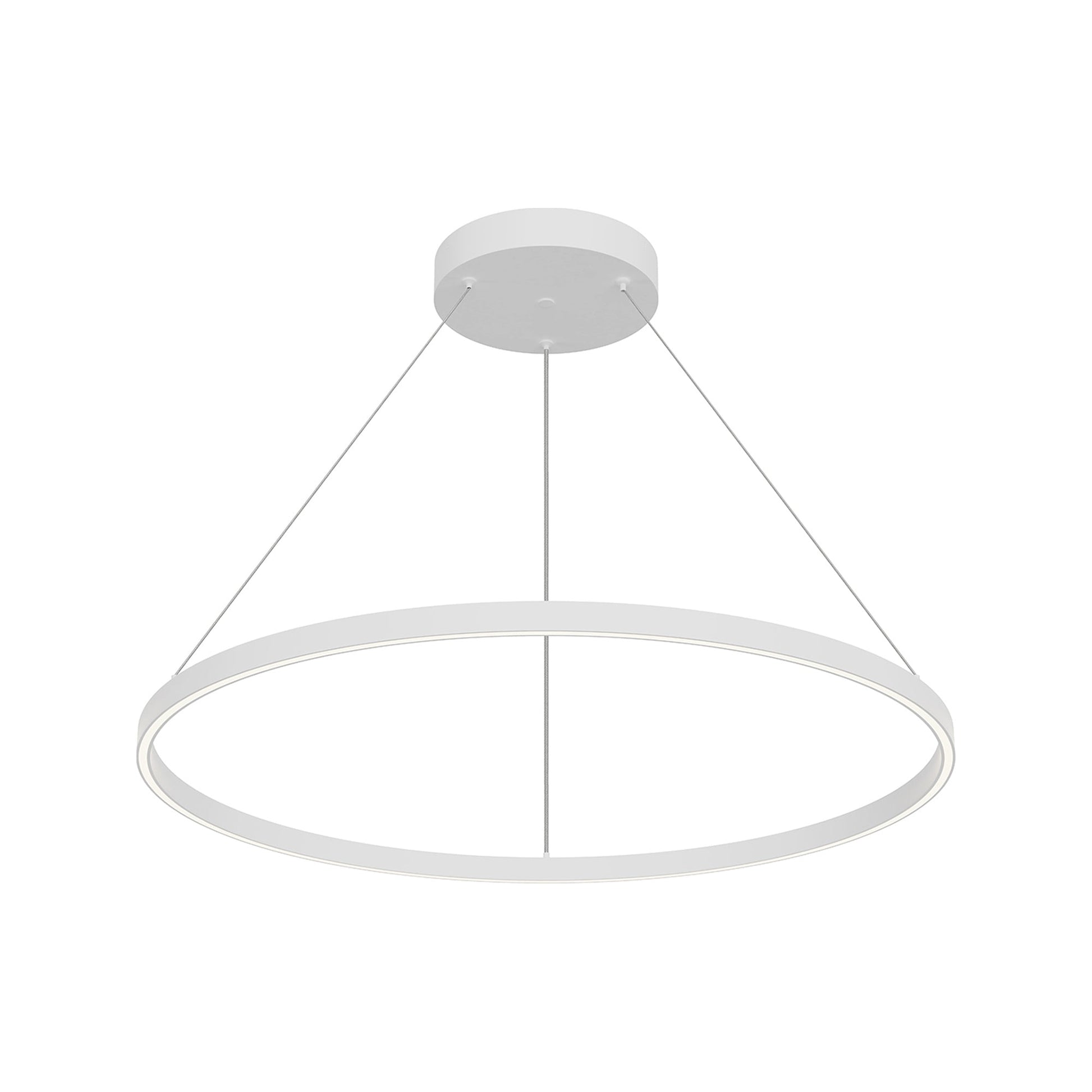 Cerchio LED Pendant Light in White (35.38-Inch).