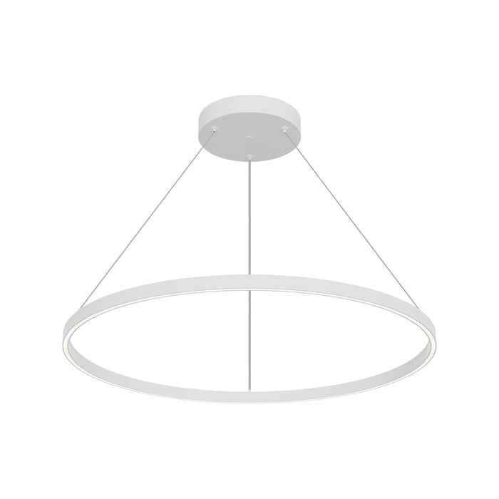 Cerchio LED Pendant Light in White (35.38-Inch).