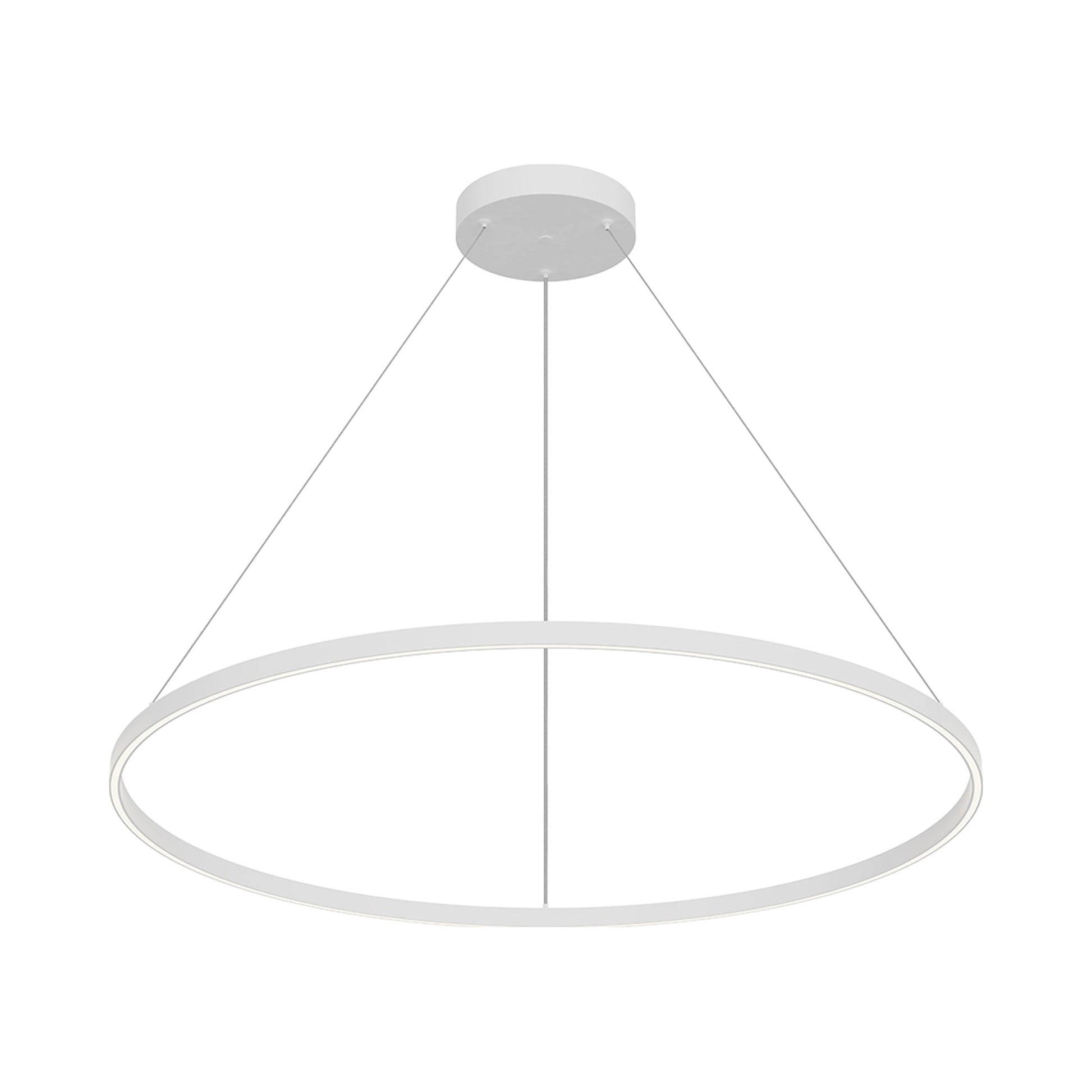 Cerchio LED Pendant Light in White (47.25-Inch).
