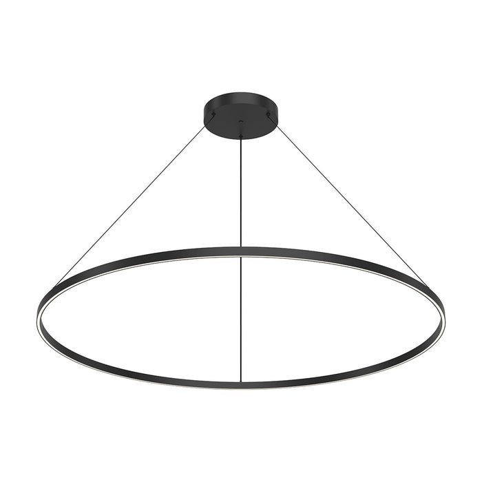 Cerchio LED Pendant Light in Black (59-Inch).
