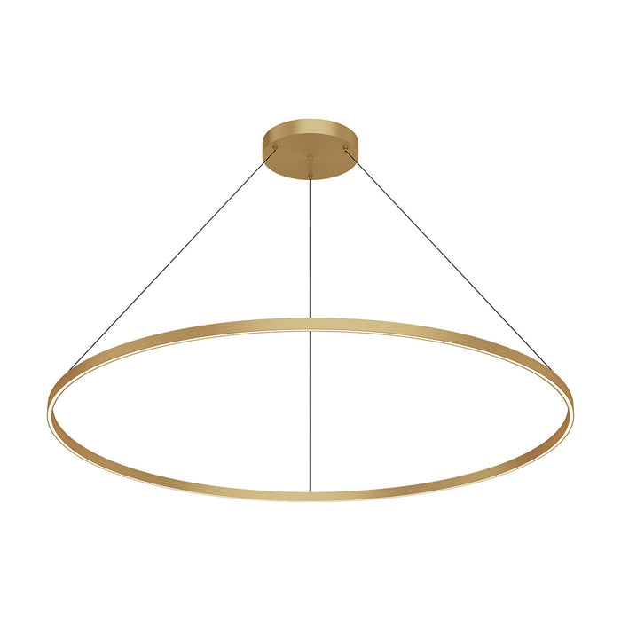 Cerchio LED Pendant Light in Brushed Gold (59-Inch).