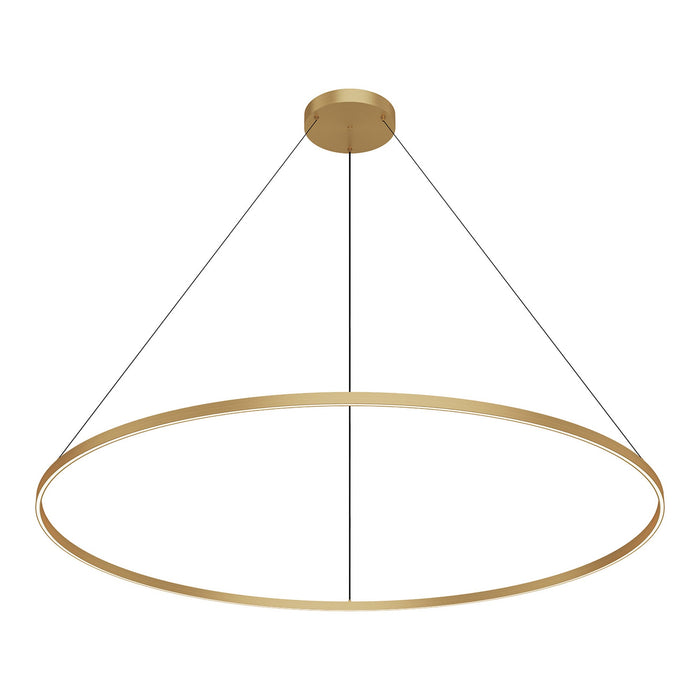 Cerchio LED Pendant Light in Brushed Gold (70.88-Inch).