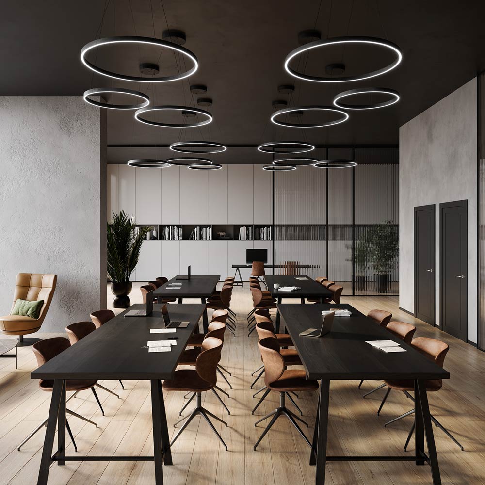 Cerchio LED Pendant Light in Detail.