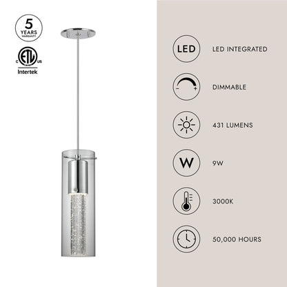 Champagne LED Pendant Light in Detail.