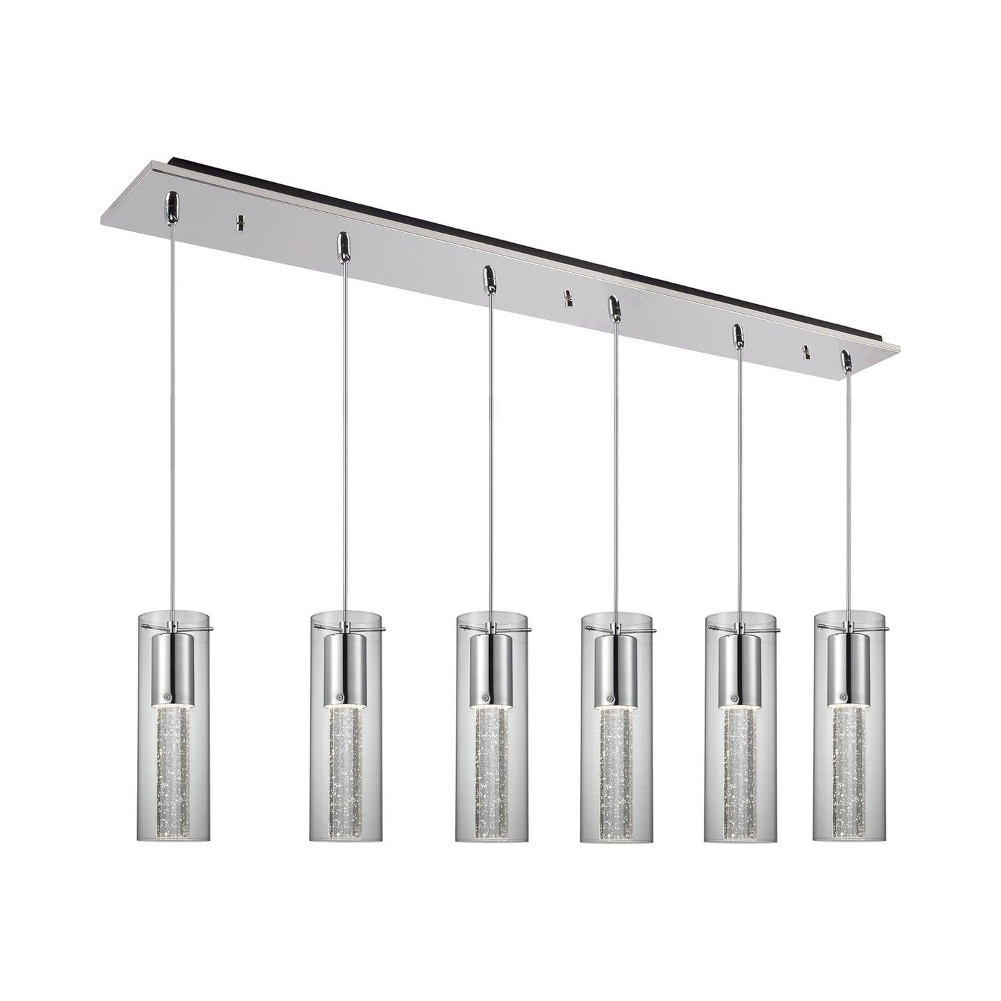 Champagne Multi Light LED Pendant Light (6-Light).