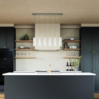 Champagne Multi Light LED Pendant Light in kitchen.