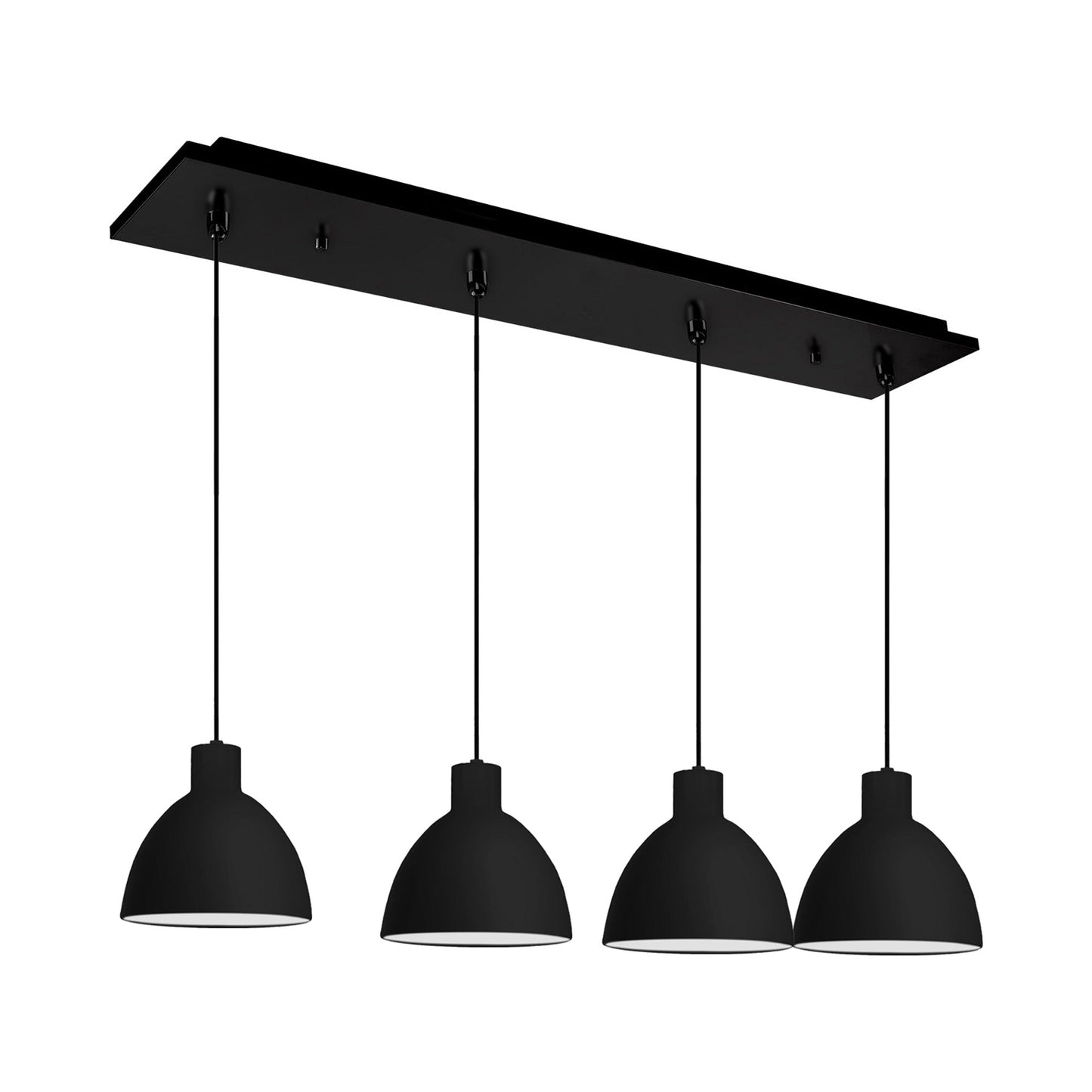 Chroma Multi Light LED Pendant Light in Black (4-Light).
