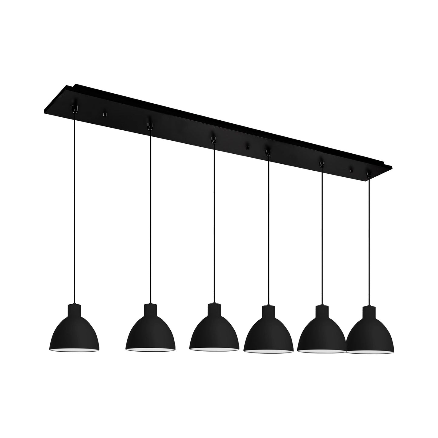 Chroma Multi Light LED Pendant Light in Black (6-Light).
