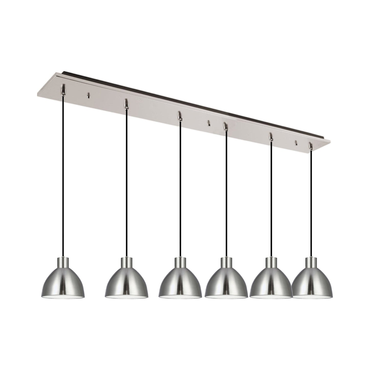 Chroma Multi Light LED Pendant Light in Brushed Nickel (6-Light).