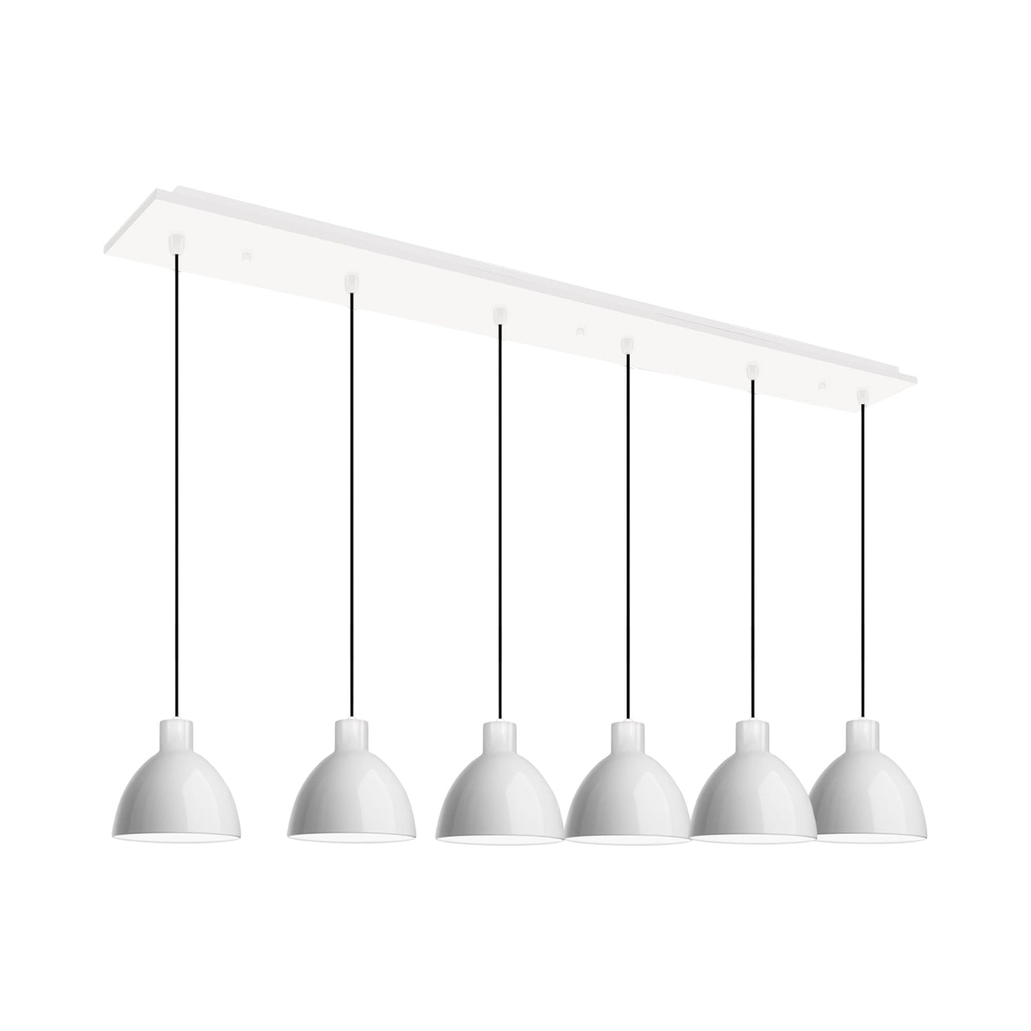 Chroma Multi Light LED Pendant Light in Glossy White (6-Light).