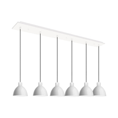 Chroma Multi Light LED Pendant Light in Glossy White (6-Light).