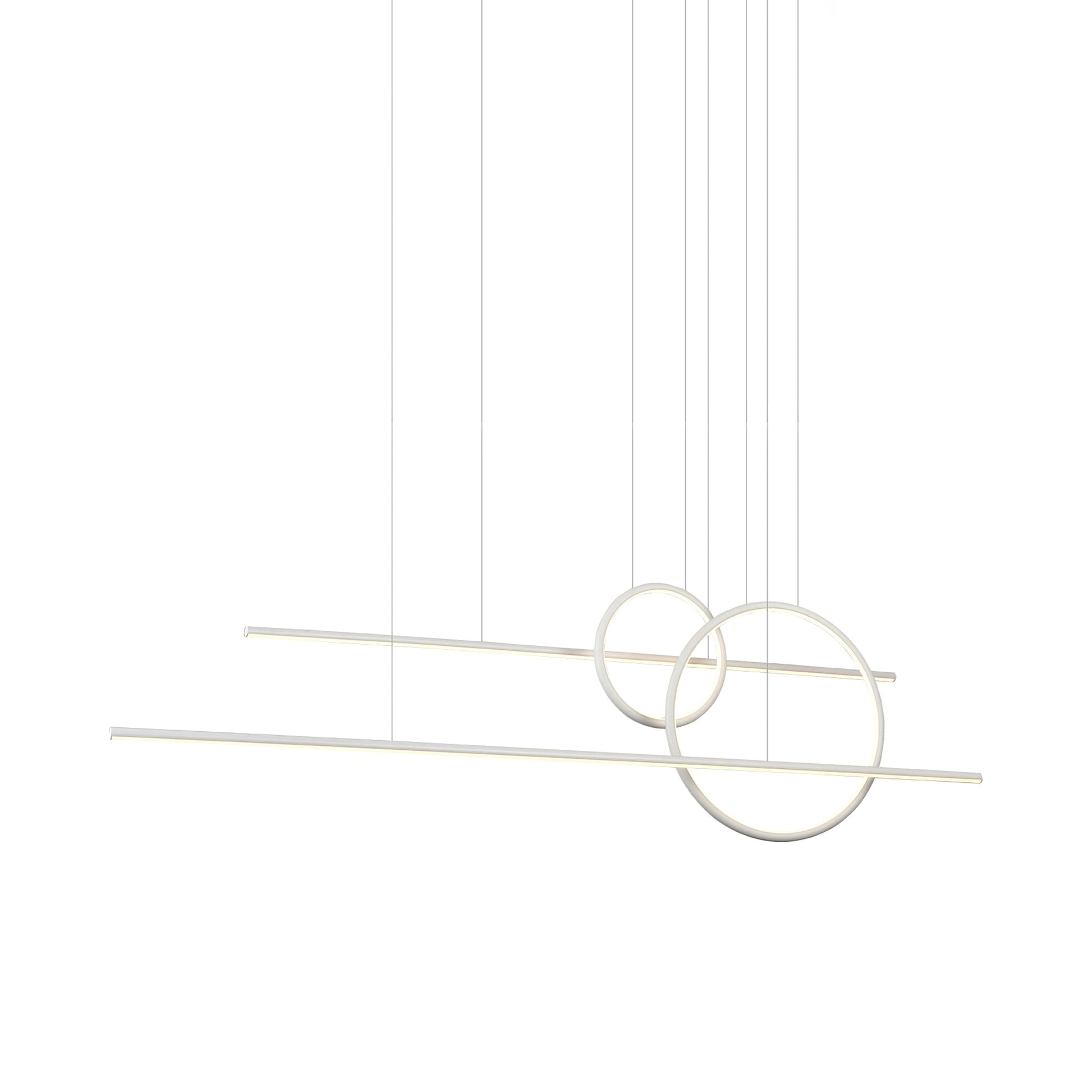 Chute Calypso LED Multi Pendant Light in White.