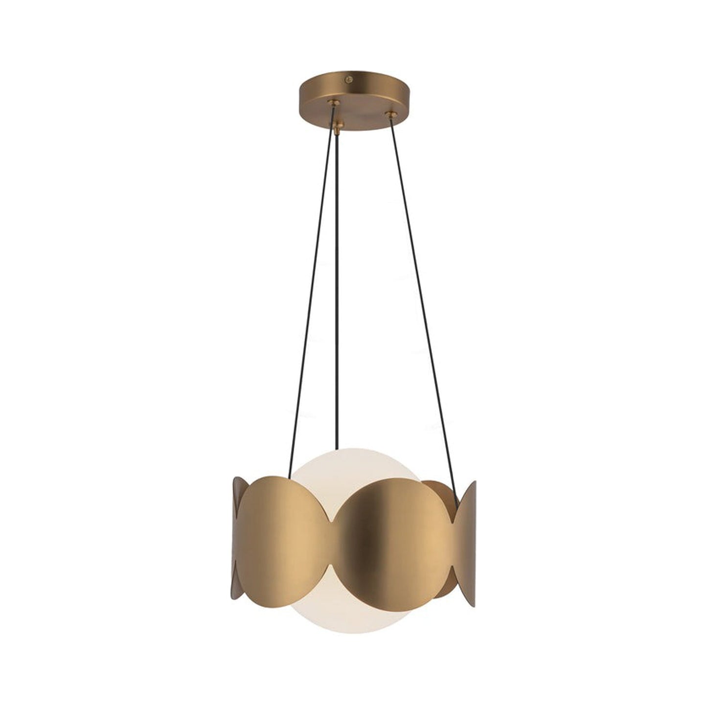 Ciel Chandelier in Brushed Gold.