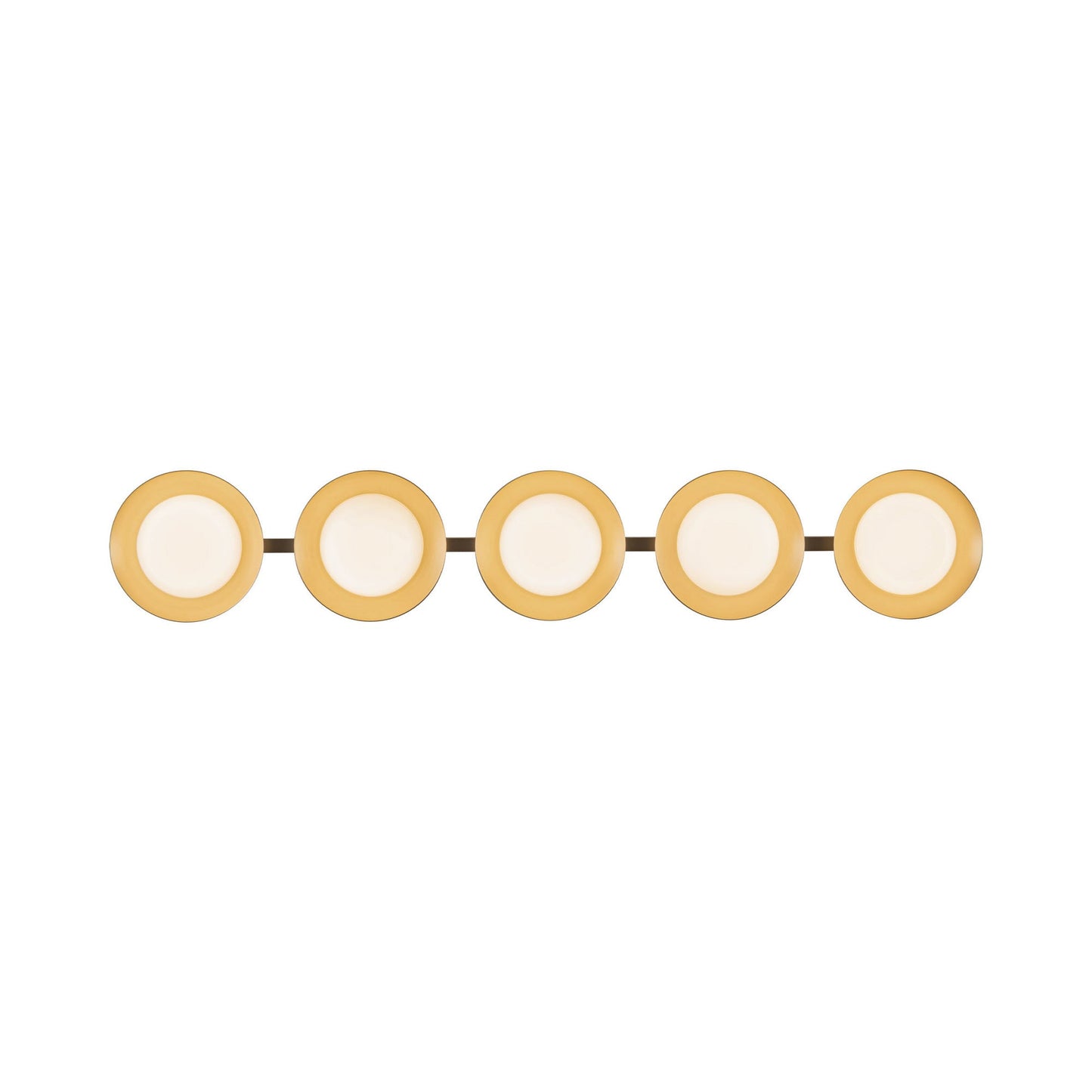 Cleo LED Bath Vanity Light in Brushed Gold (36.13-Inch).