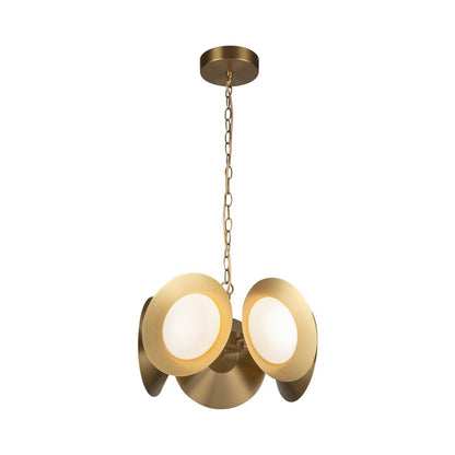 Cleo LED Chandelier in Brushed Gold.