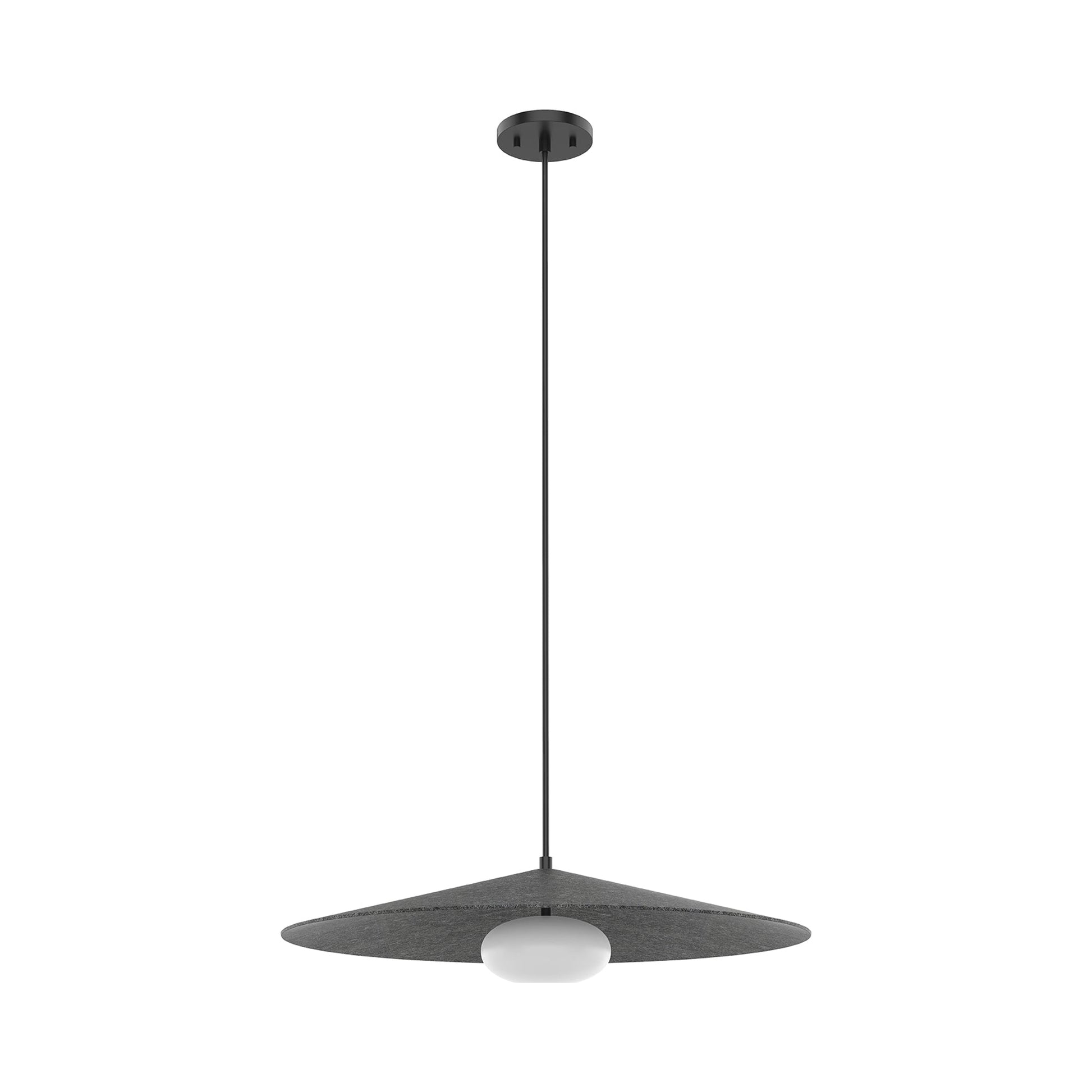 Cruz LED Pendant Light in Gray (1-Tier).