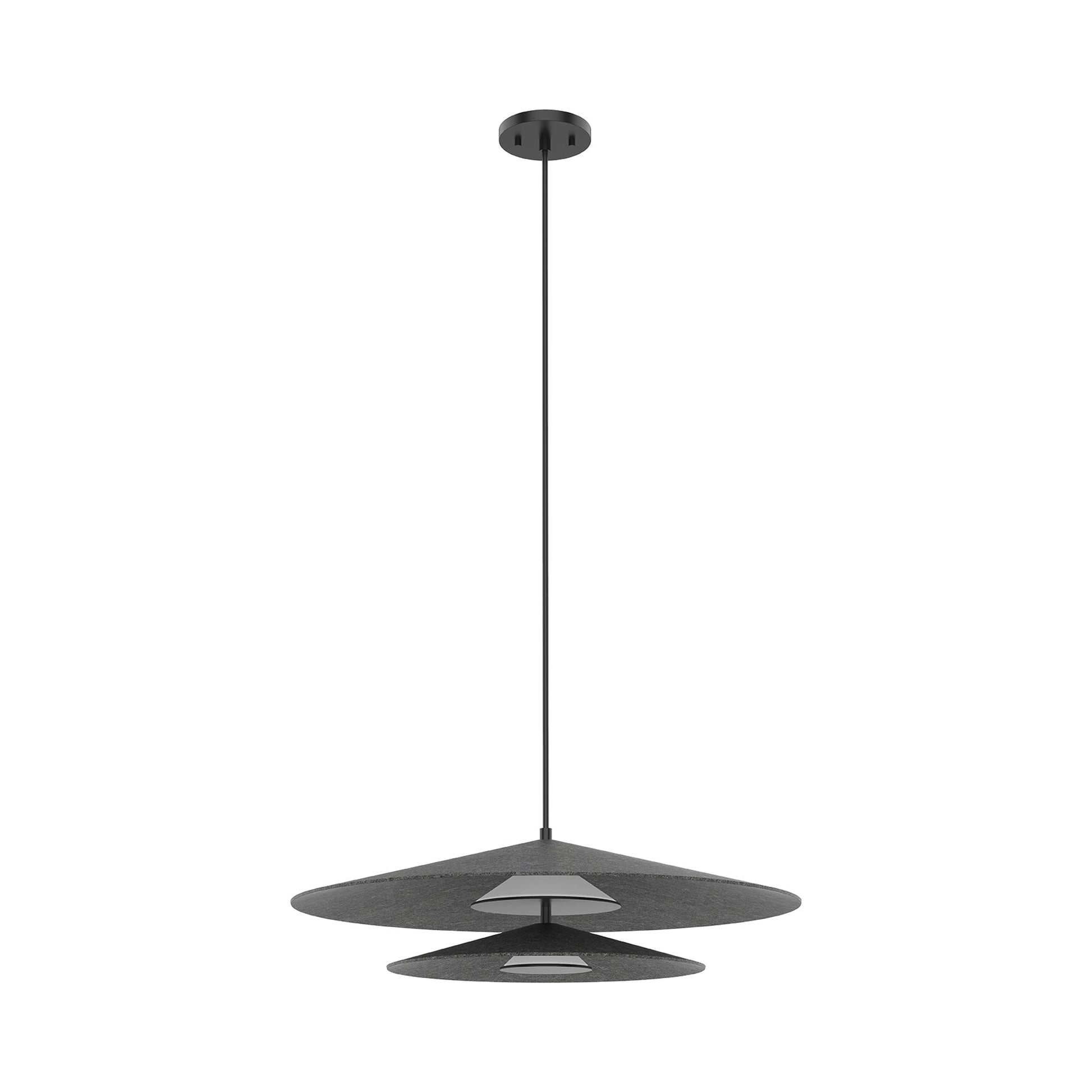 Cruz LED Pendant Light in Gray (2-Tier).