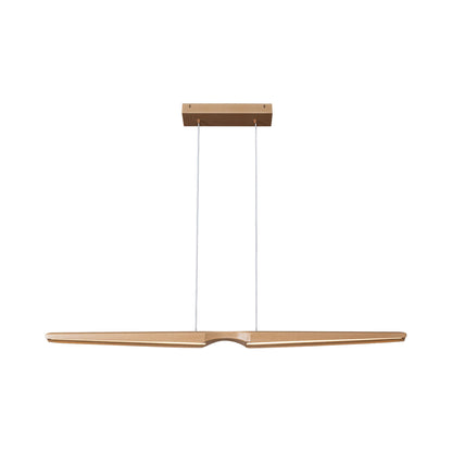 Dakota Linear LED Pendant Light in Beech Wood.