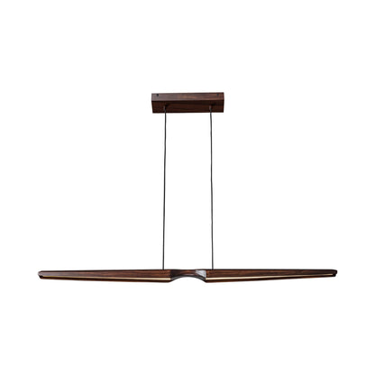 Dakota Linear LED Pendant Light in Walnut.