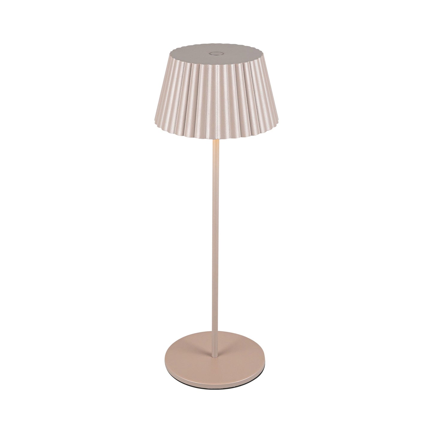 Dario LED Table Lamp in Moonstone Gray.