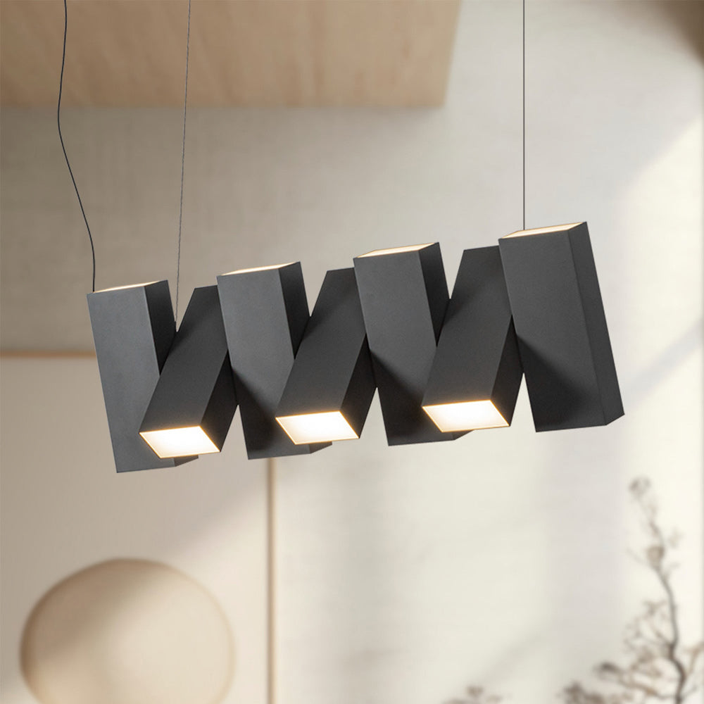 Domino Linear LED Pendant Light in Detail.
