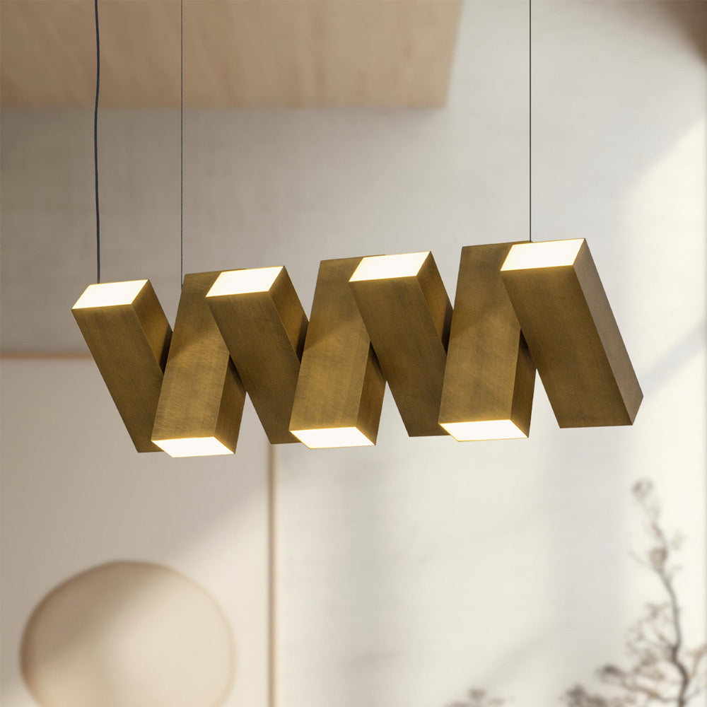 Domino Linear LED Pendant Light in Detail.
