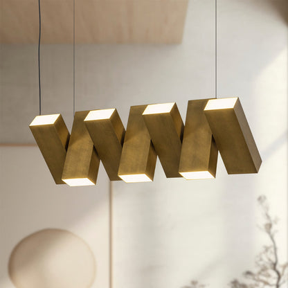 Domino Linear LED Pendant Light in Detail.
