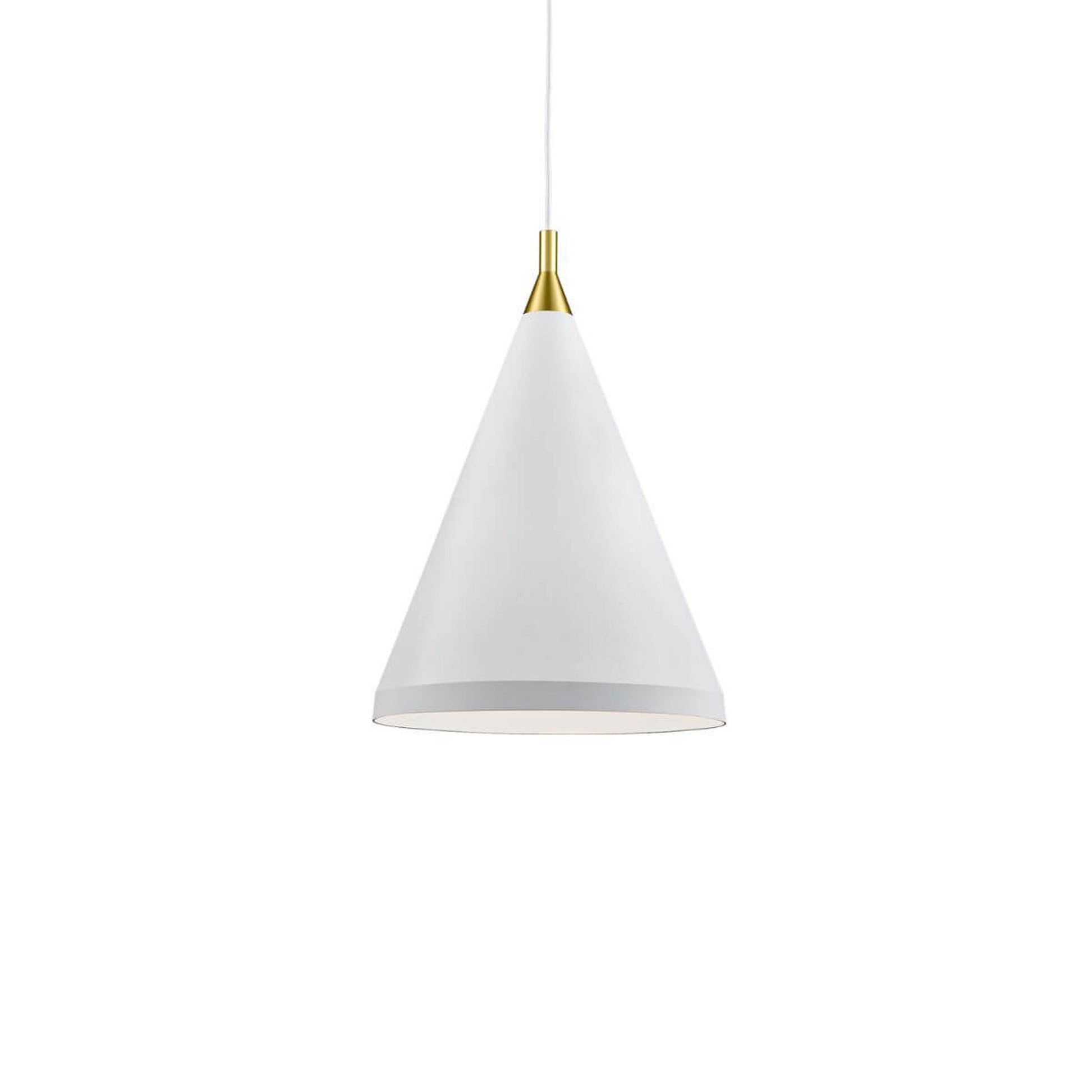 Dorothy Pendant Light in White/Gold (16-Inch).