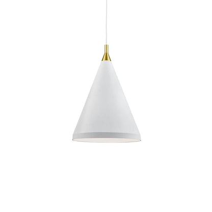 Dorothy Pendant Light in White/Gold (16-Inch).