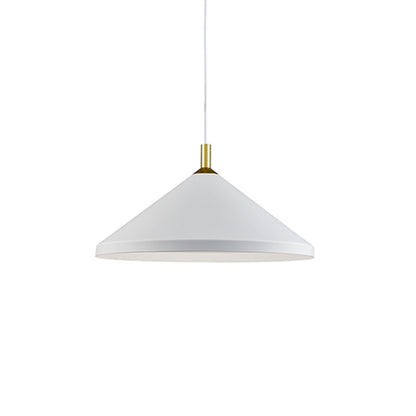 Dorothy Pendant Light in White/Gold (18-Inch).