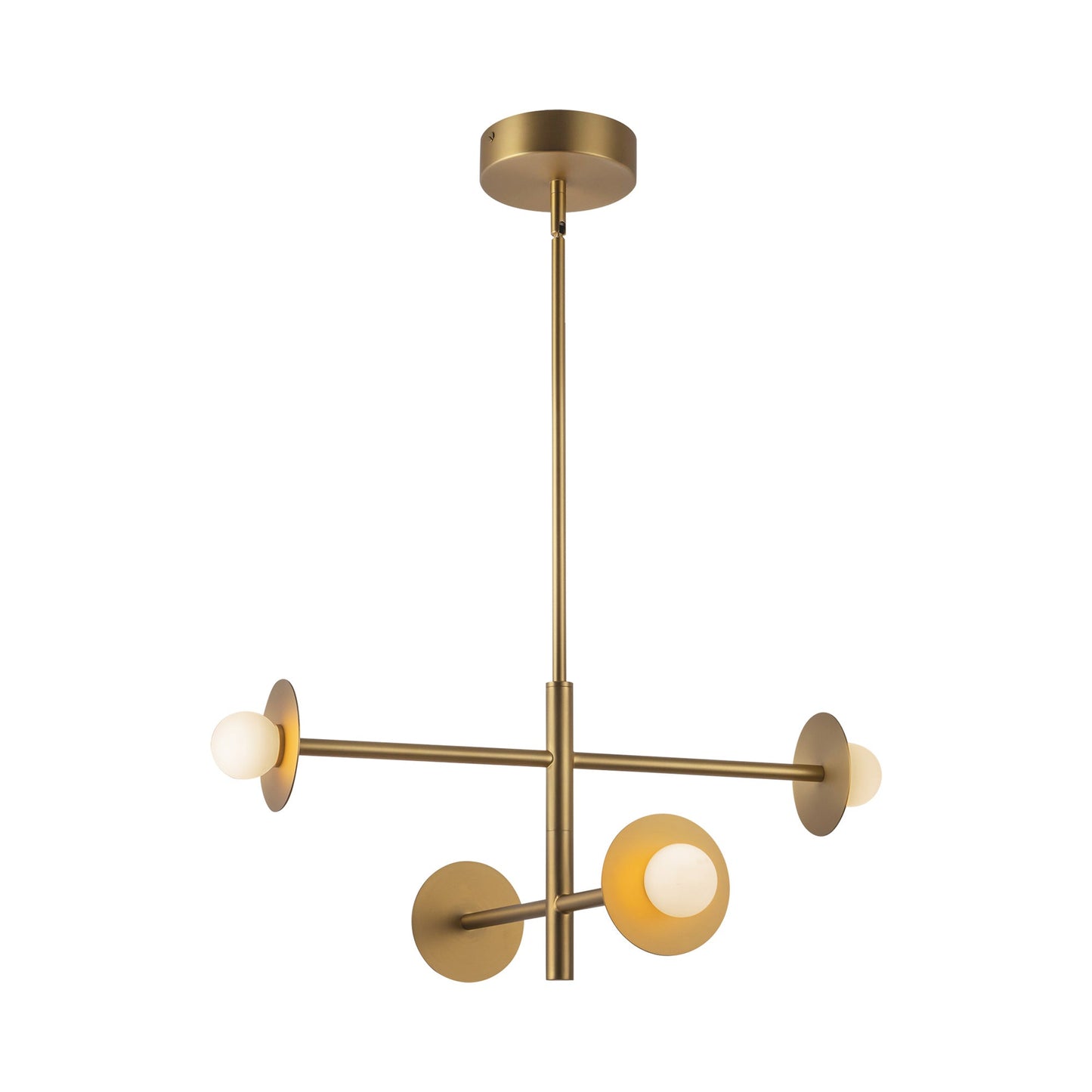 Elixir LED Chandelier in Brushed Gold.
